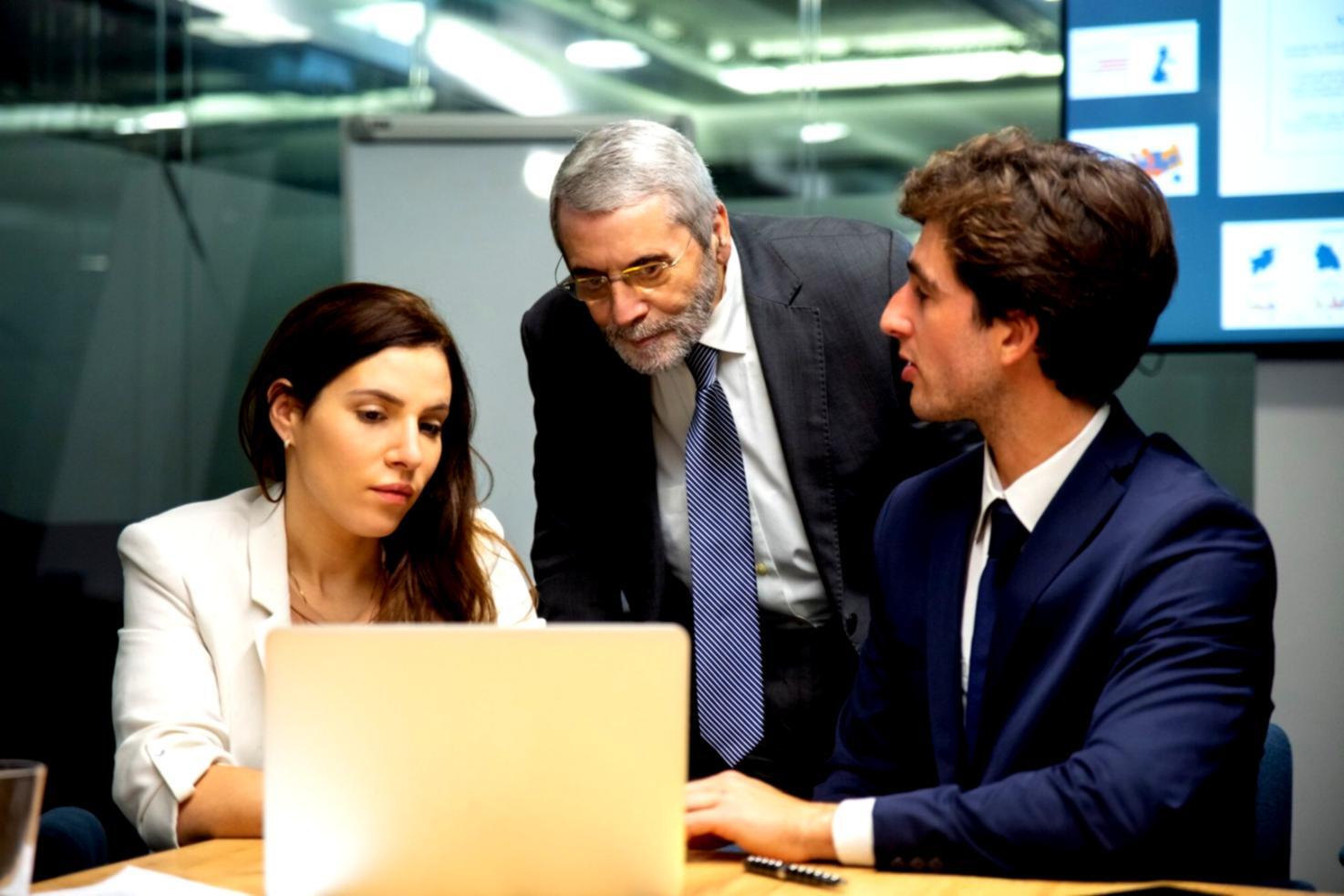 Financial analysis workspace with charts and reports